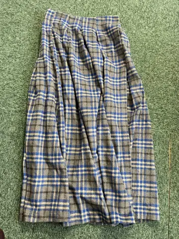 ACLENT 아클렌트 체크 무늬 롱 스커트