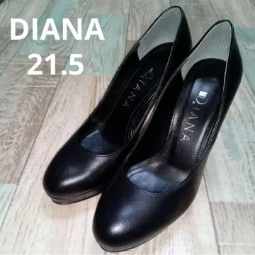 DIANA 21.5 다이애나 펌프스 블랙 가죽 하이힐 일본제
