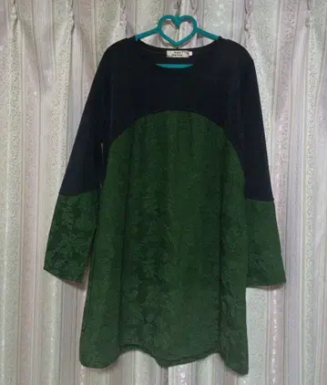 여성용 꽃무늬 절개 긴팔 원피스 (XXL) 택 없음 미사용품