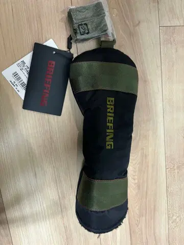 BRIEFING 페어웨이 우드용 골프헤드커버 블랙/올리브