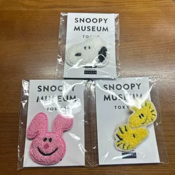 [ 미사용 새상품 ] 스누피 뮤지엄 사가라 직조 배지 3종 세트