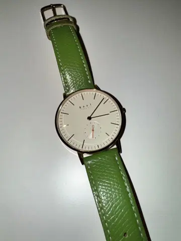 KNOT 그린 가죽 손목시계 CB-36