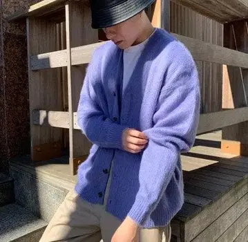 crepuscule / 별주 Mohair Cardigan 모헤어 라벤더