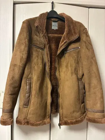 브라운 플리스 라이닝 자켓
