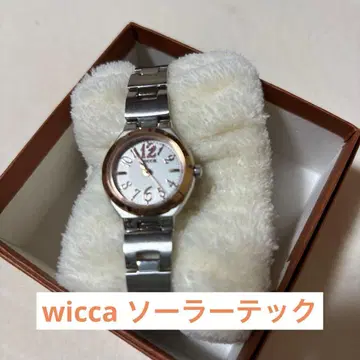 wicca 손목시계 핑크 골드 솔라텍 여성용