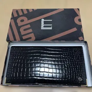 던힐 크로커다일 패턴 가죽 이단 장지갑 지갑