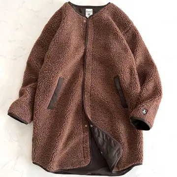 오르치발 노카라 보아 코트 일본제 브라운 루즈핏 사이즈 2 롱