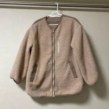 베이지 플리스 자켓