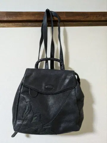 레어 IBIZA 가죽 백팩 플라워 디자인