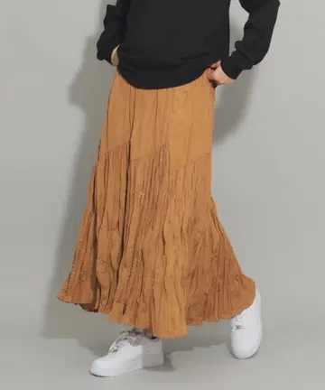 와셔 플리츠 스커트