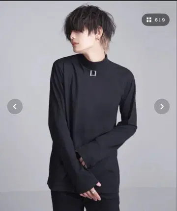 ADRER 메탈 참 하이넥 탑