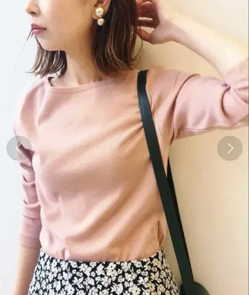 사이즈 0 AURALEE IENA 핑크 베이지 긴팔 티셔츠