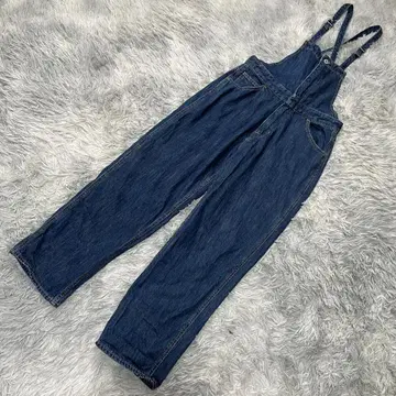 CRAFT 데님 살로펫 오버롤 L 다크 네이비 스트레이트 면 100%