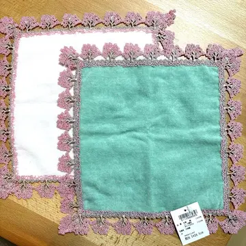 친택 레이스 타월 손수건 벚꽃길 2장 세트