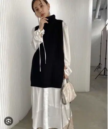 Ameri 니트 세트 셔츠 원피스