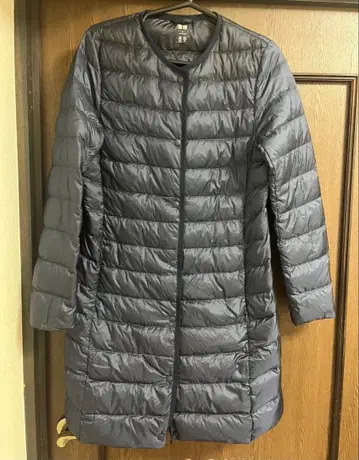 새상품급 UNIQLO 울트라 라이트 다운 코트 롱 네이비 M
