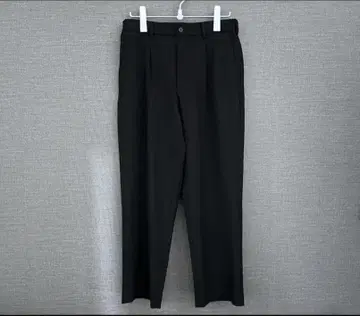 유니클로 턱 와이드 팬츠 블랙 M