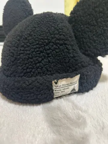 도쿄 디즈니 리조트 미키 보아캡 블랙 모자