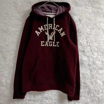 AMERICAN EAGLE 후드티 버건디 S