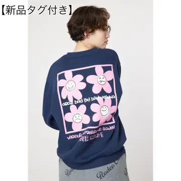 [택 포함 새상품] FOUR FLOWER 속기모 맨투맨 네이비 FREE