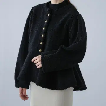 AMELY 페플럼 보아 자켓