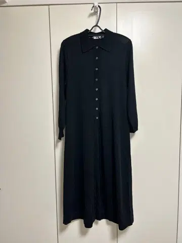 유니클로 U 니트 원피스 블랙 M