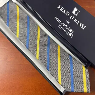 가마쿠라 셔츠 프랑코 바시 별주 레지멘탈 타이 스트라이프 넥타이 그레이