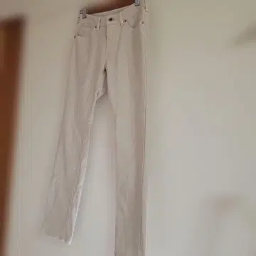 EDWIN 베이지 여성용 데님 청바지 세련된 화이트