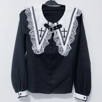 [ MA*RS ] 벨트 포함 크로스 자수 블라우스 - 화이트