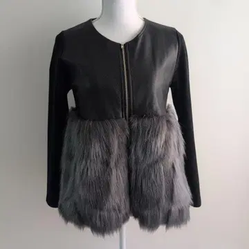 나르시스 퍼 자켓 베스트 에코 퍼 가죽 자켓