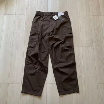 새상품 UNIQLO C 와이드핏 카고 팬츠 다크 브라운 L