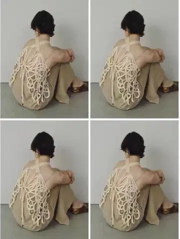 [ eaphi ] EMBROIDERY CORD VEST