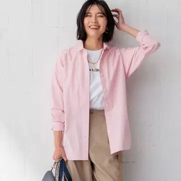 23구 Canclini 베이직 셔츠 핑크 스트라이프