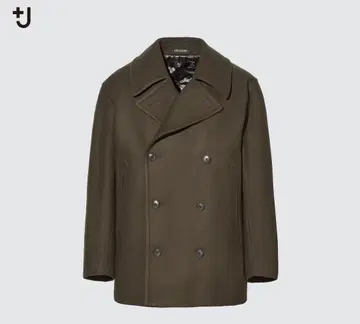 유니클로 +J 울 블렌드 오버사이즈 피 코트 L