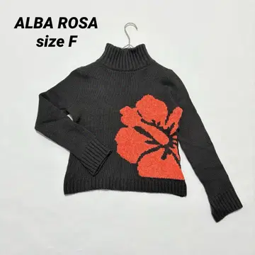 레어 ALBAROSA 하이비스커스 니트 스웨터 y2k