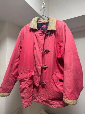 파이어맨 자켓풍 패딩 자켓 M 레드 빈티지