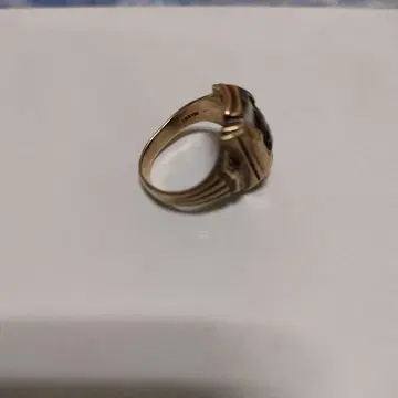 클래식 스톤 포함 반지 골드/블루