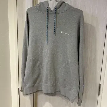 Champion 그레이 후드 부착 후드티