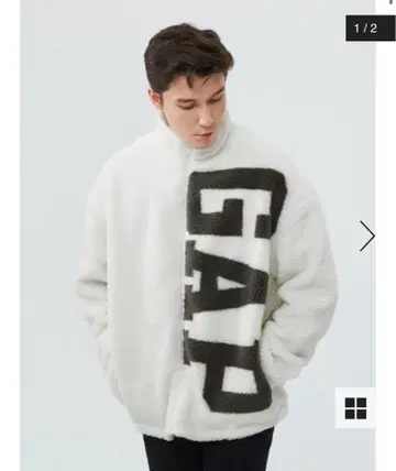GAP 플리스 자켓 화이트