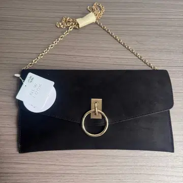 스웨이드 클러치백 블랙