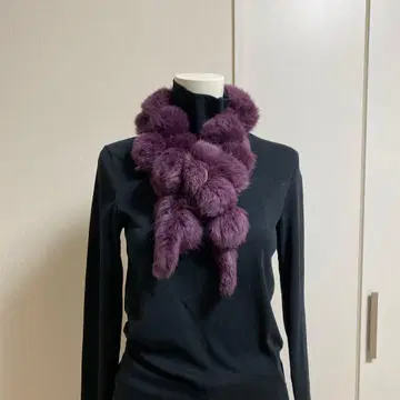 퍼플 퍼 봉봉 머플러