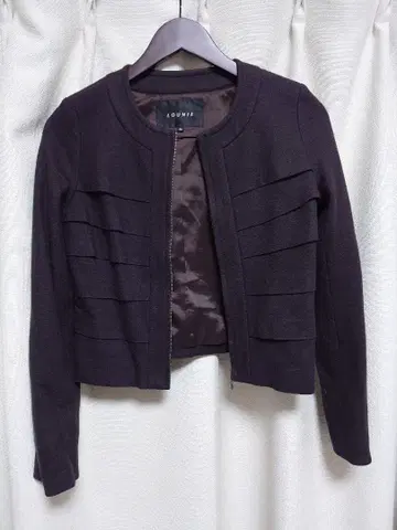 LOUNIE 노카라 자켓 다크 그레이