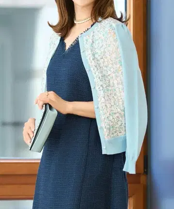 플리마셰릴 플라워 자수 도킹 니트 가디건