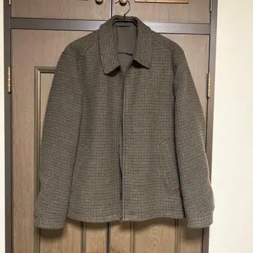 브라운 체크 무늬 자켓 유니클로 UNIQLO
