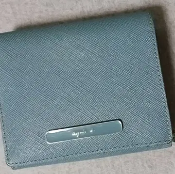 agnes b. 보야주 2단 접이식 지갑 애니에스 스카이블루 라이트 블루