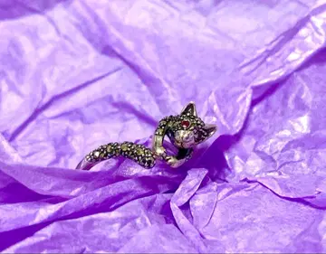 미사용품 ANNA SUI silver 고양이 반지
