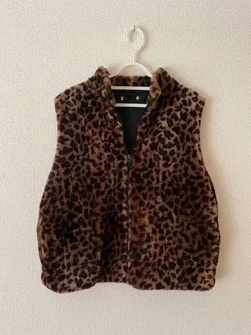 여성용 아우터/퍼 베스트 (레오파드 무늬)