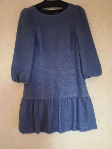 엠즈 그레이시 파란색 프릴 무릎 기장 원피스 38호