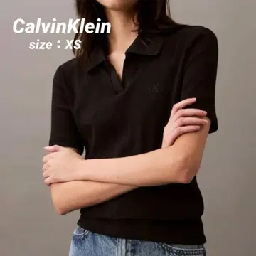 CalvinKlein 피케 셔츠 슬림핏 V넥 풀오버