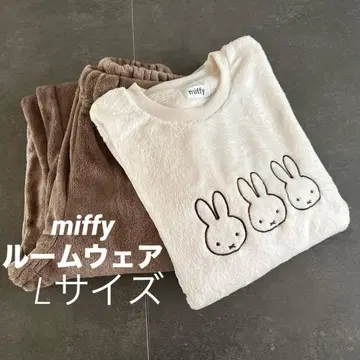 새상품 miffy 미피 복슬복슬하고 포근한 룸웨어 상하의 아이보리